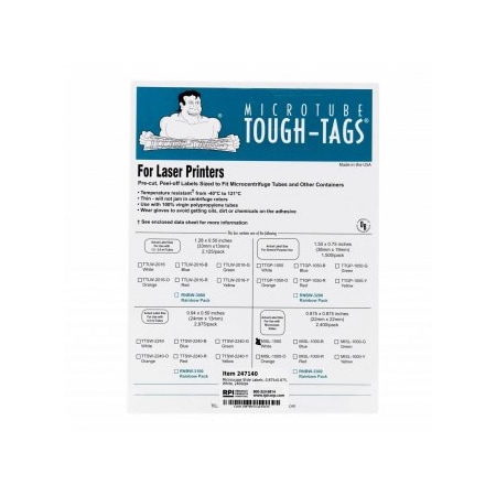 Diversified Biotech Microscope Slide Labels, 0.875x0.875, White, 2400/pk, 2400PK 247140